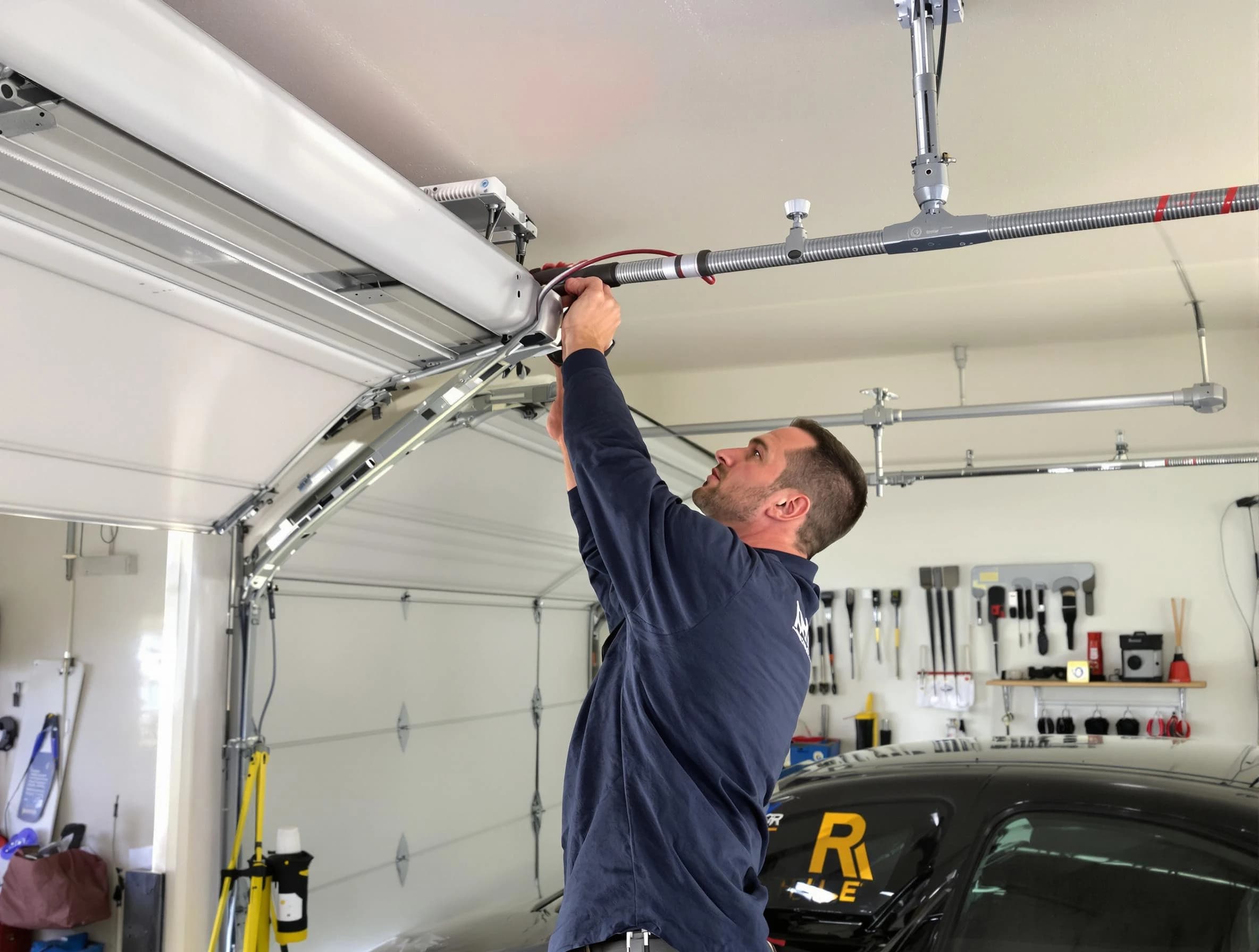 Fairview Garage Door Repair technician performing garage door cable repair in Fairview
