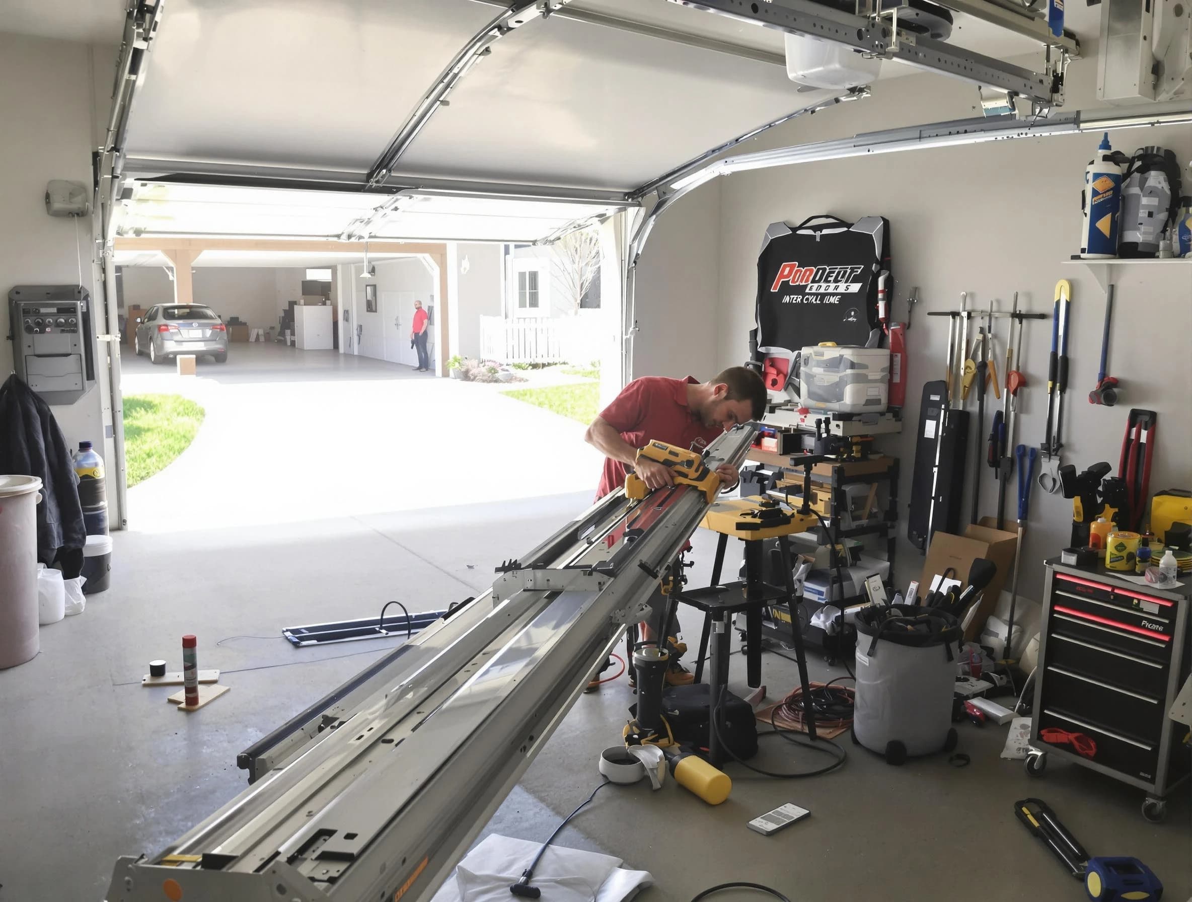 Fairview Garage Door Repair expert performing track repair in Fairview