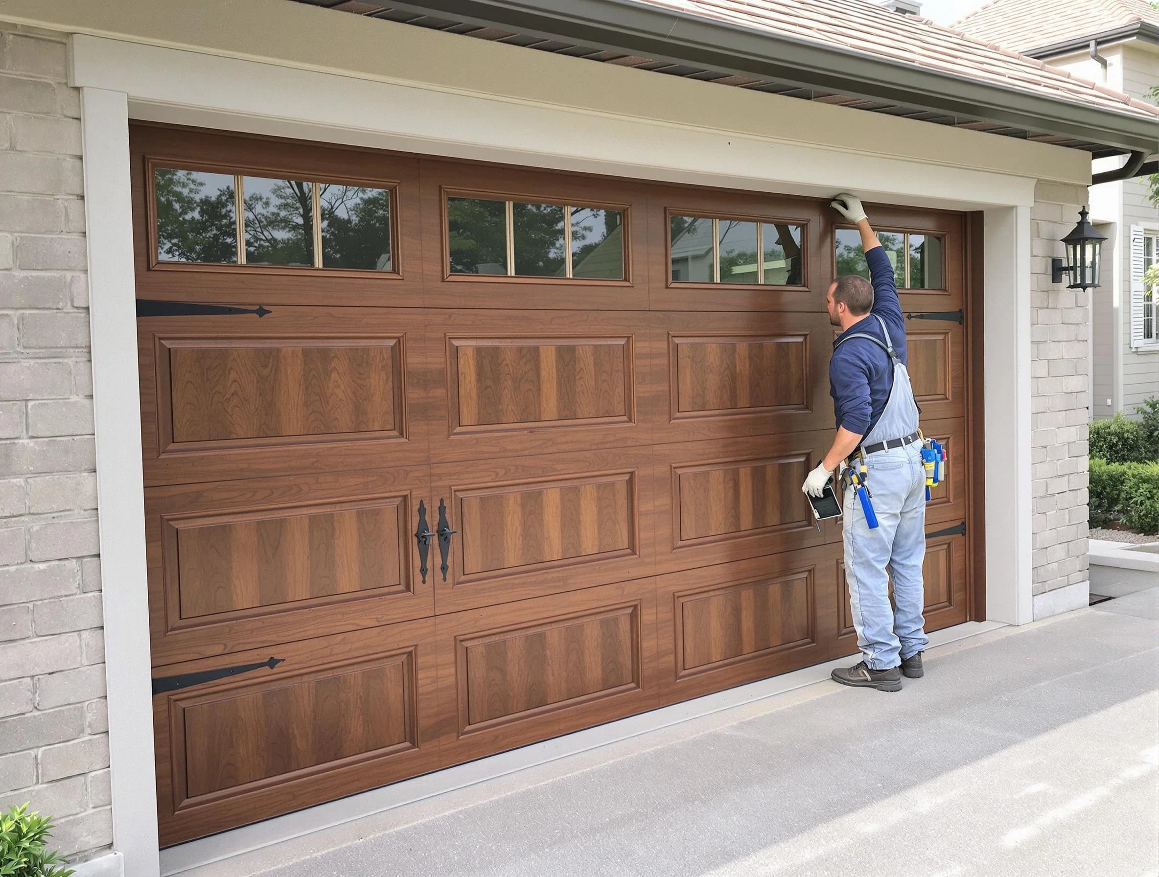 Custom garage door showcase by Fairview Garage Door Repair in Fairview