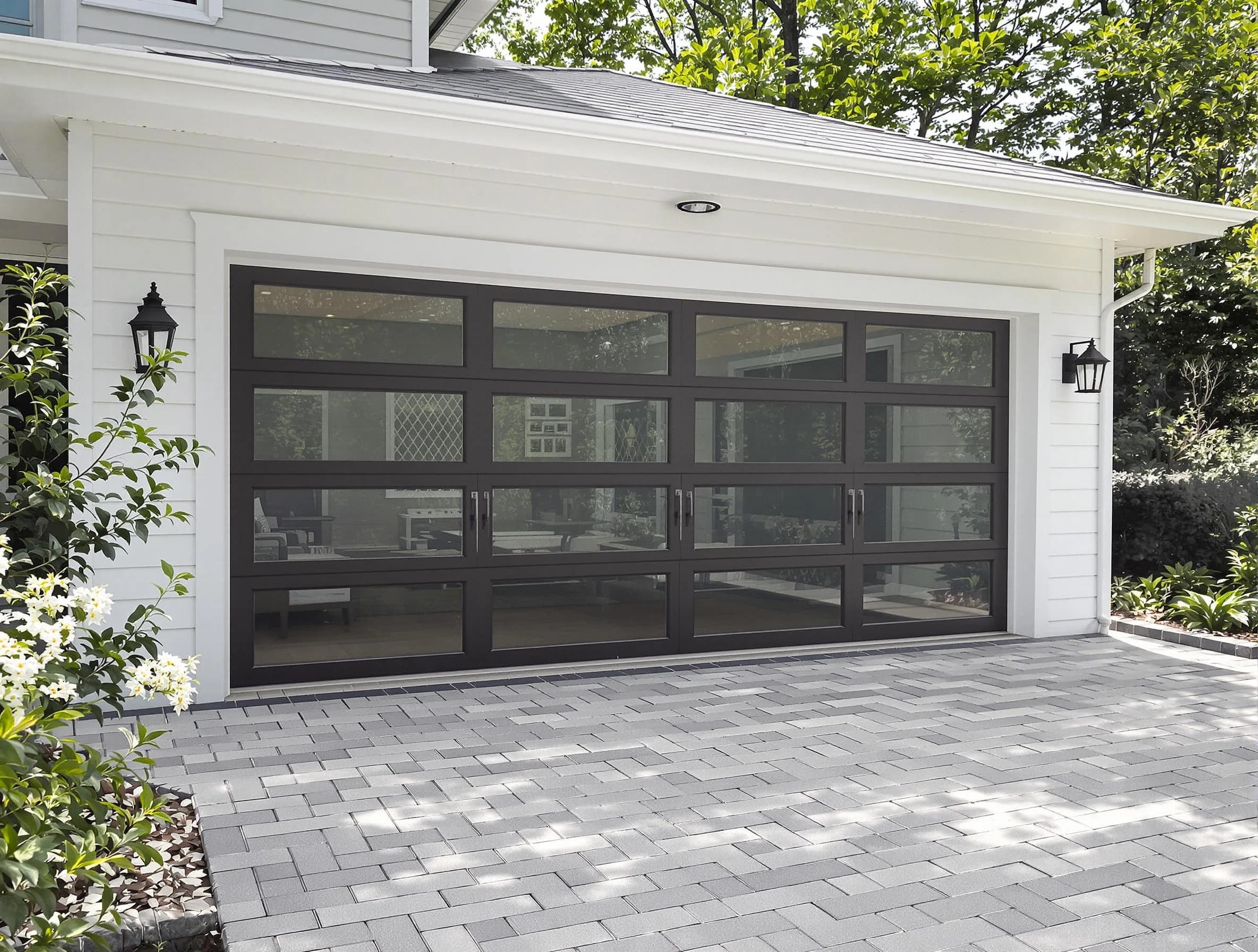 Fairview Garage Door Repair design specialist presenting custom garage door options to Fairview homeowner