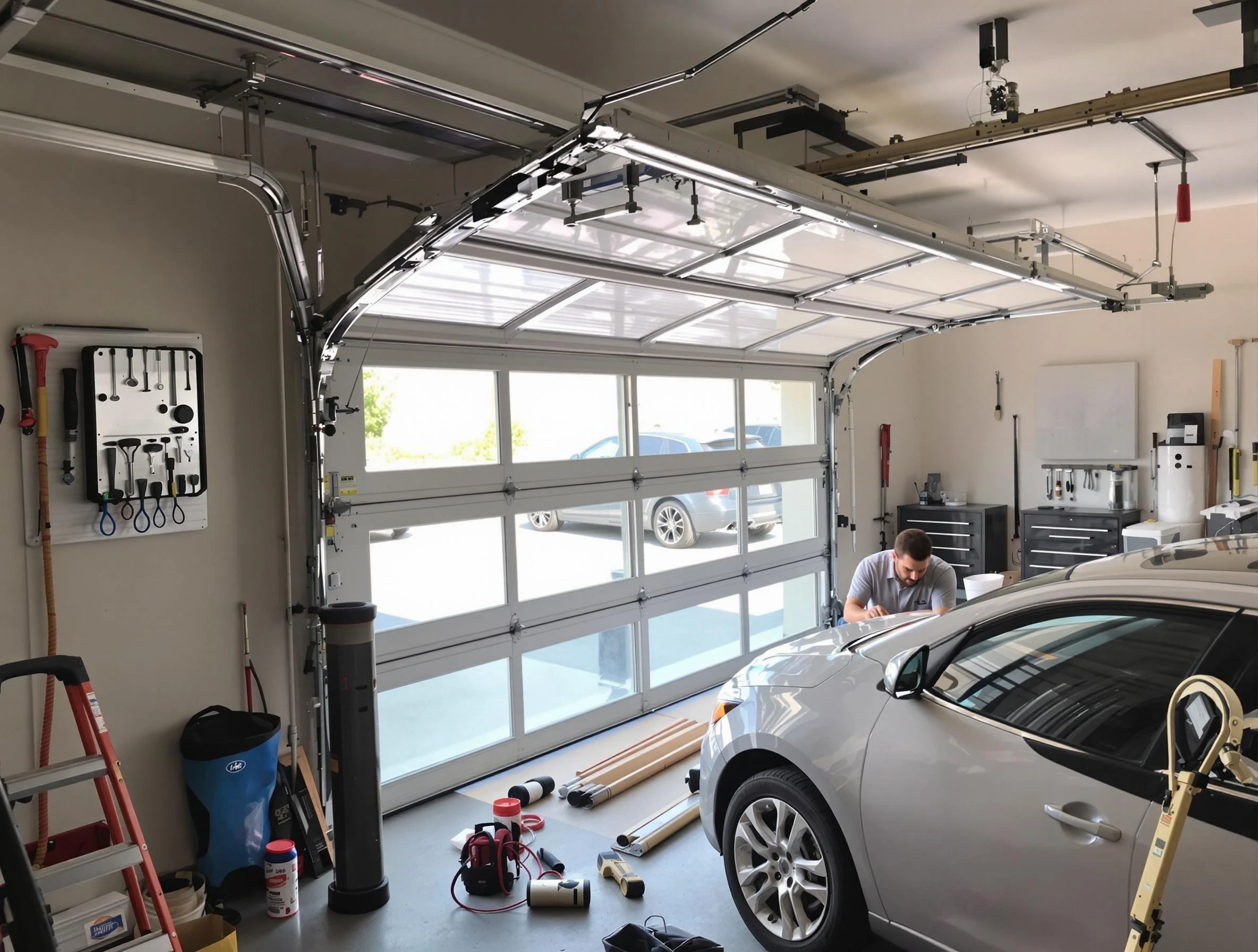 Garage door noise reduction service by Fairview Garage Door Repair in Fairview