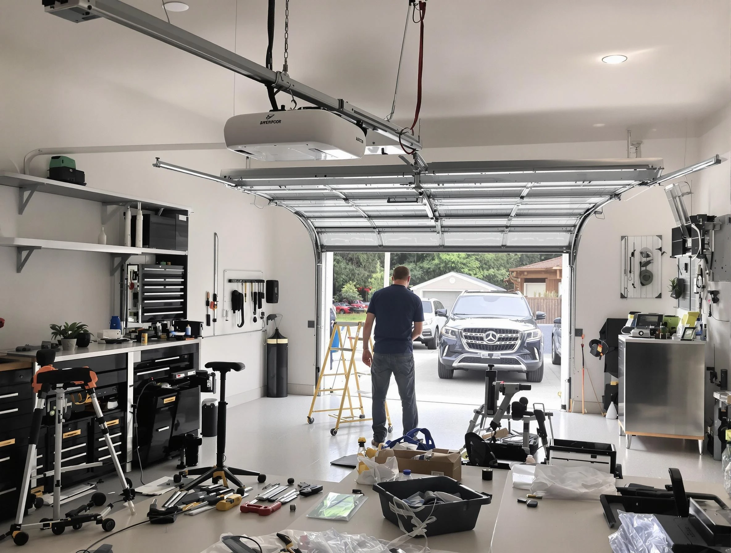 Garage door opener installation by Fairview Garage Door Repair in Fairview